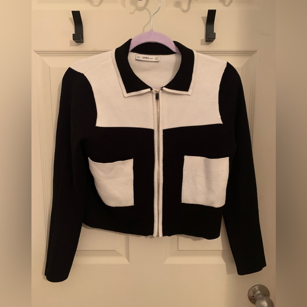 Zara block colour zip up